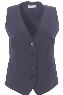Gilet in lino e viscosa