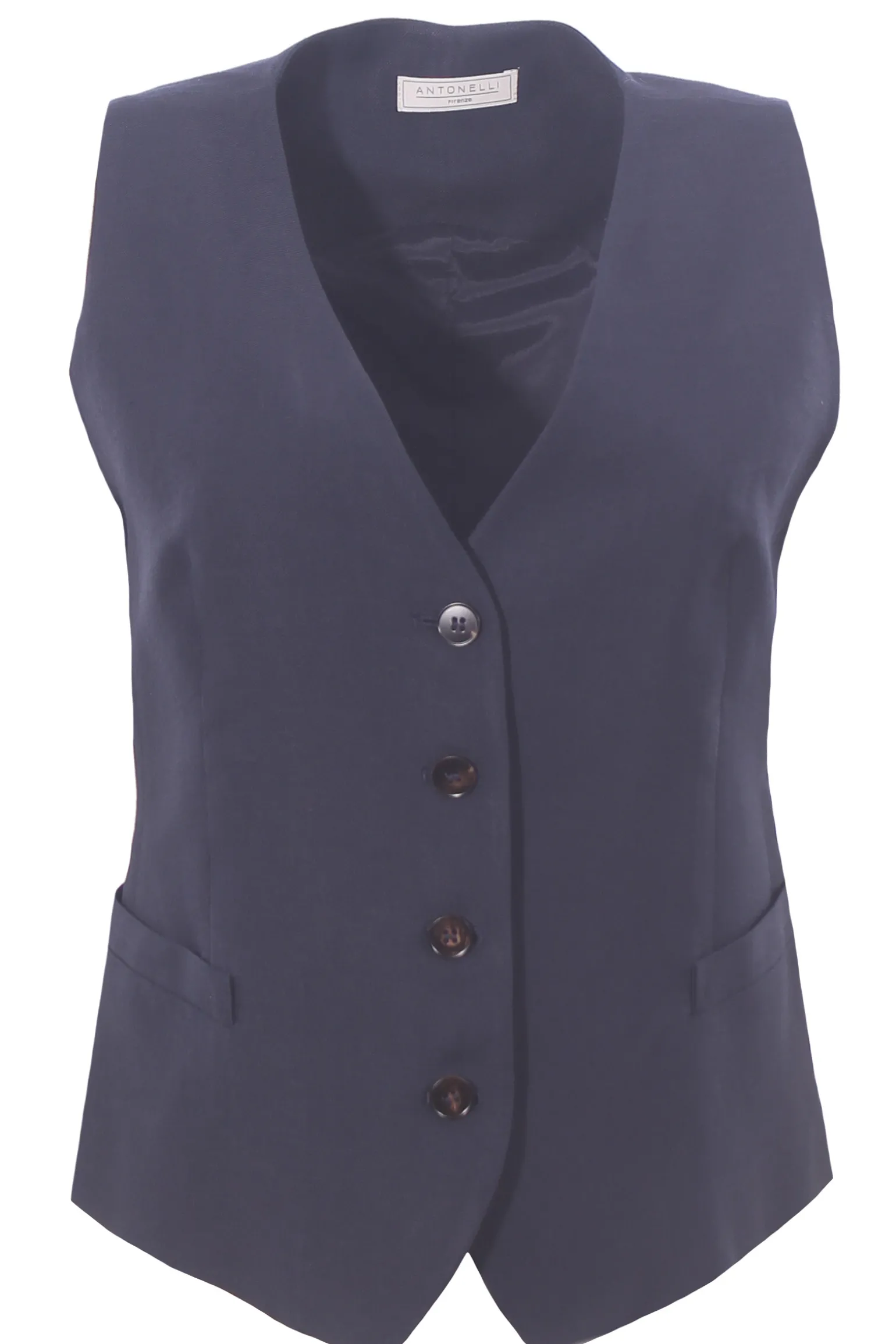 Gilet in lino e viscosa