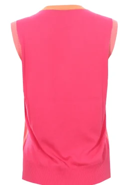 Gilet intarsio in cotone