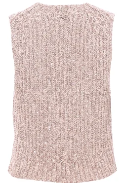 Gilet paillettes tricot