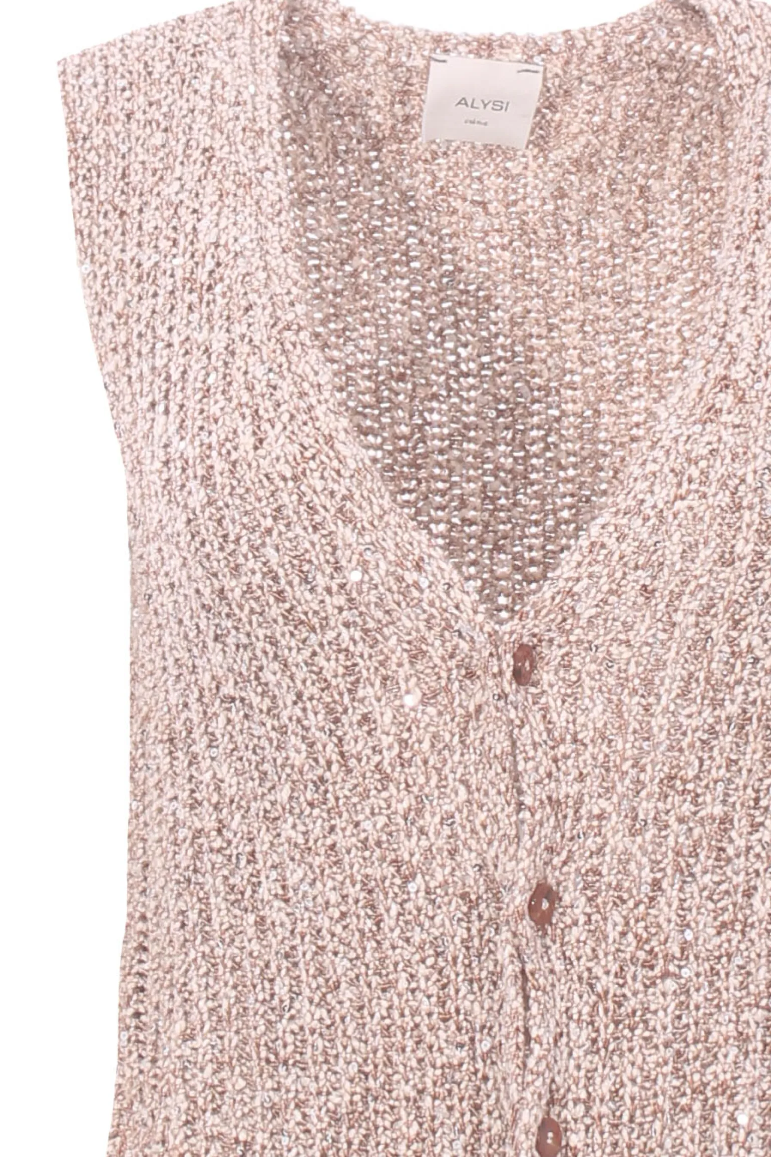 Gilet paillettes tricot
