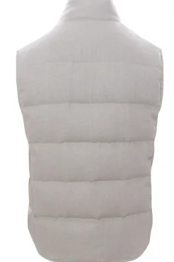 gilet piumino in lino