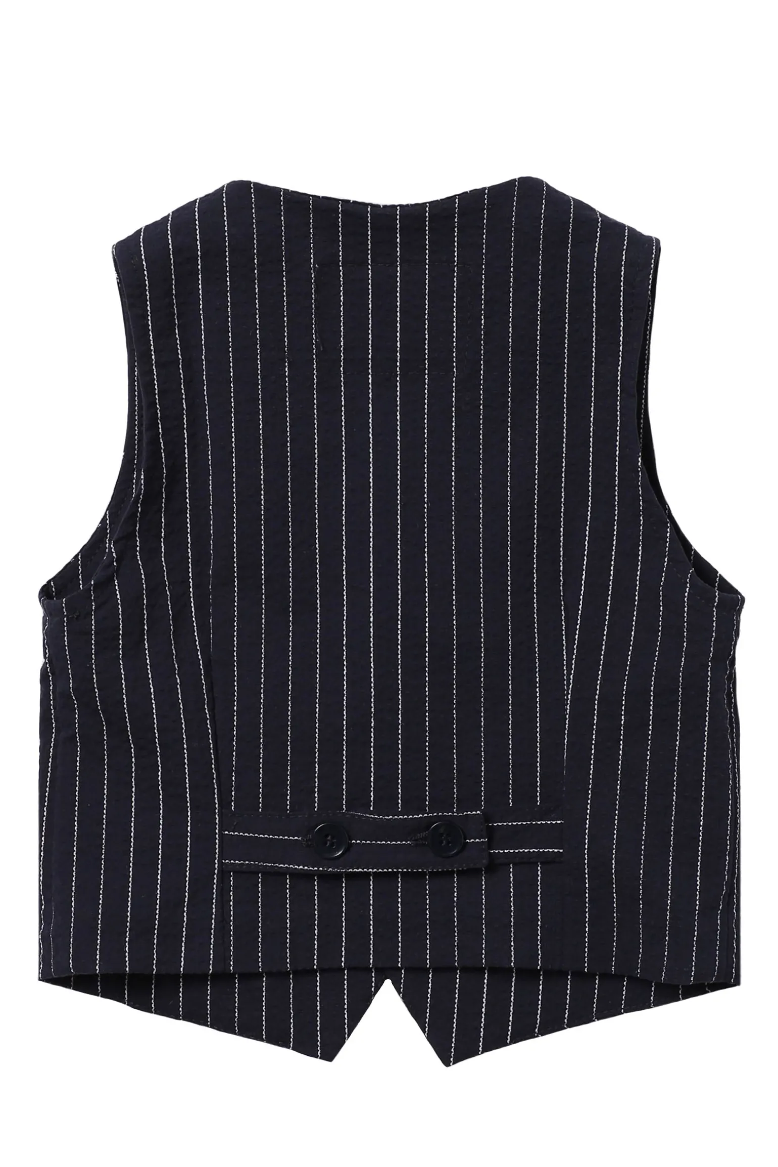 Gilet rigato in cotone stretch