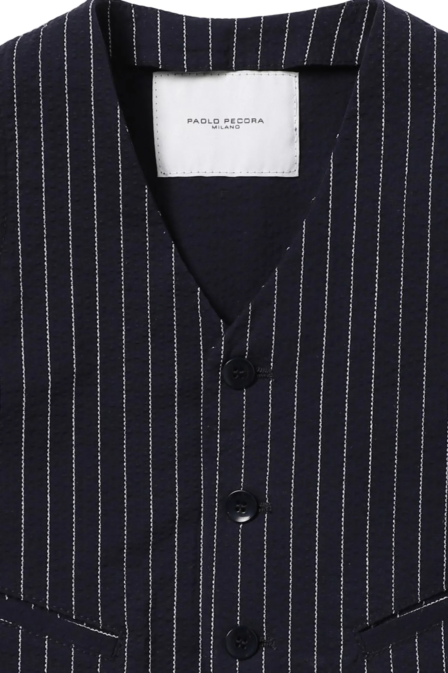 Gilet rigato in cotone stretch