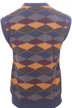 gilet scollo a v in lana vergine