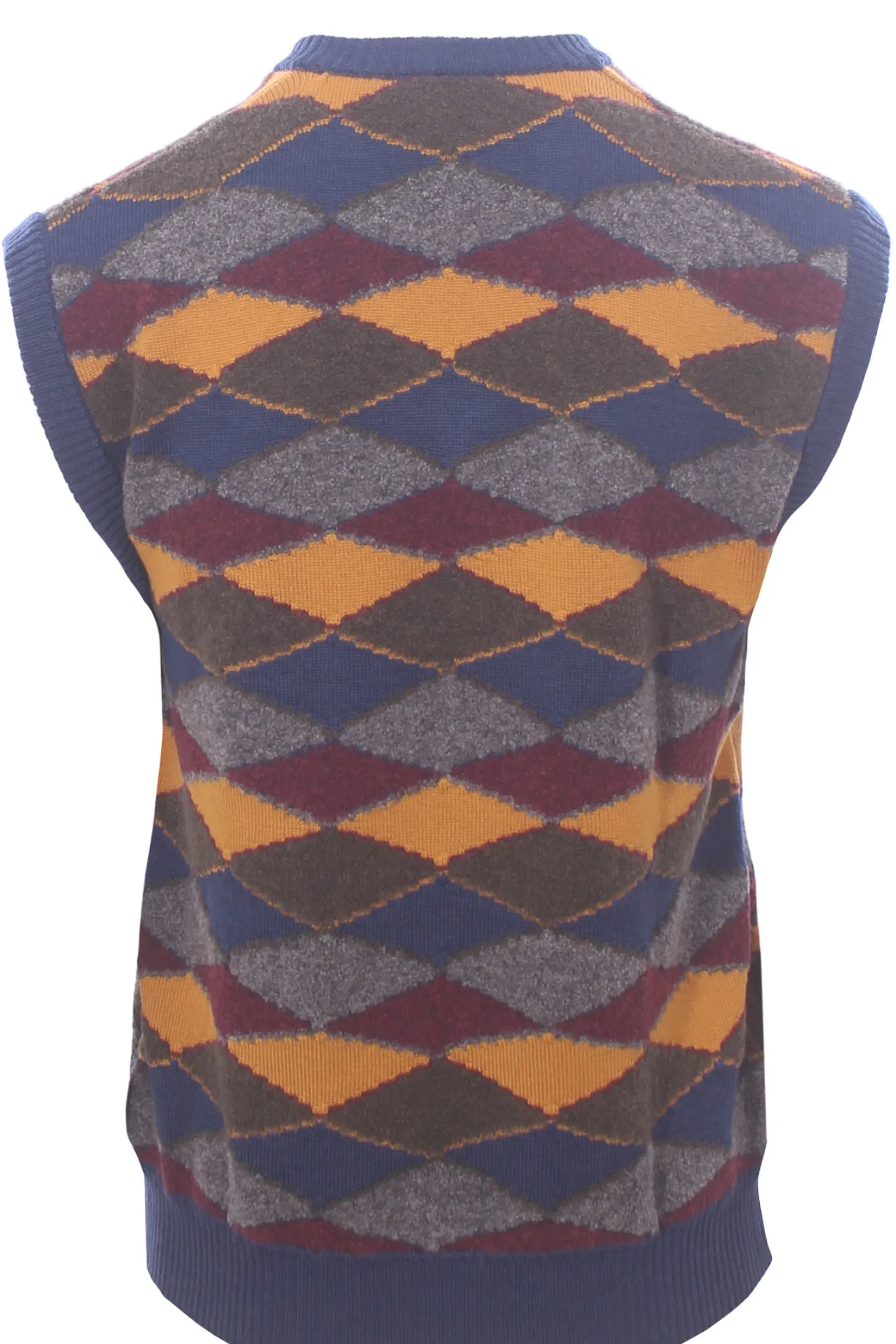 gilet scollo a v in lana vergine