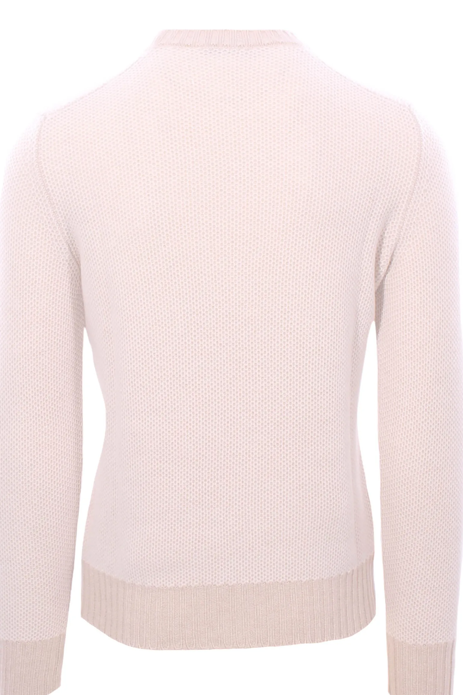 girocollo in cashmere grana riso
