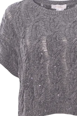 Girocollo in lino cotone e viscosa