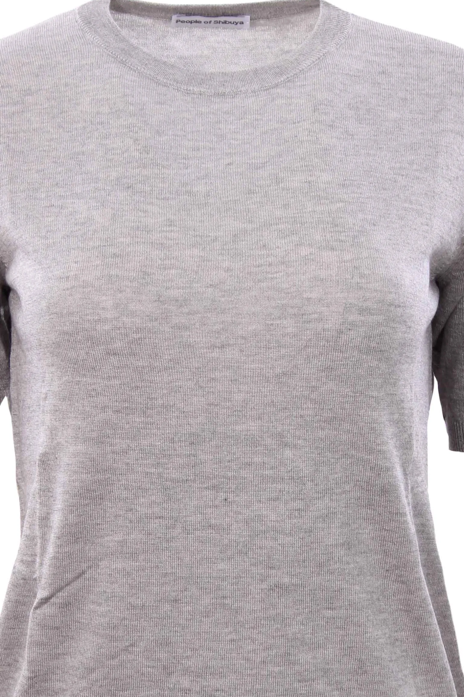 Girocollo manica corta in seta e cashmere