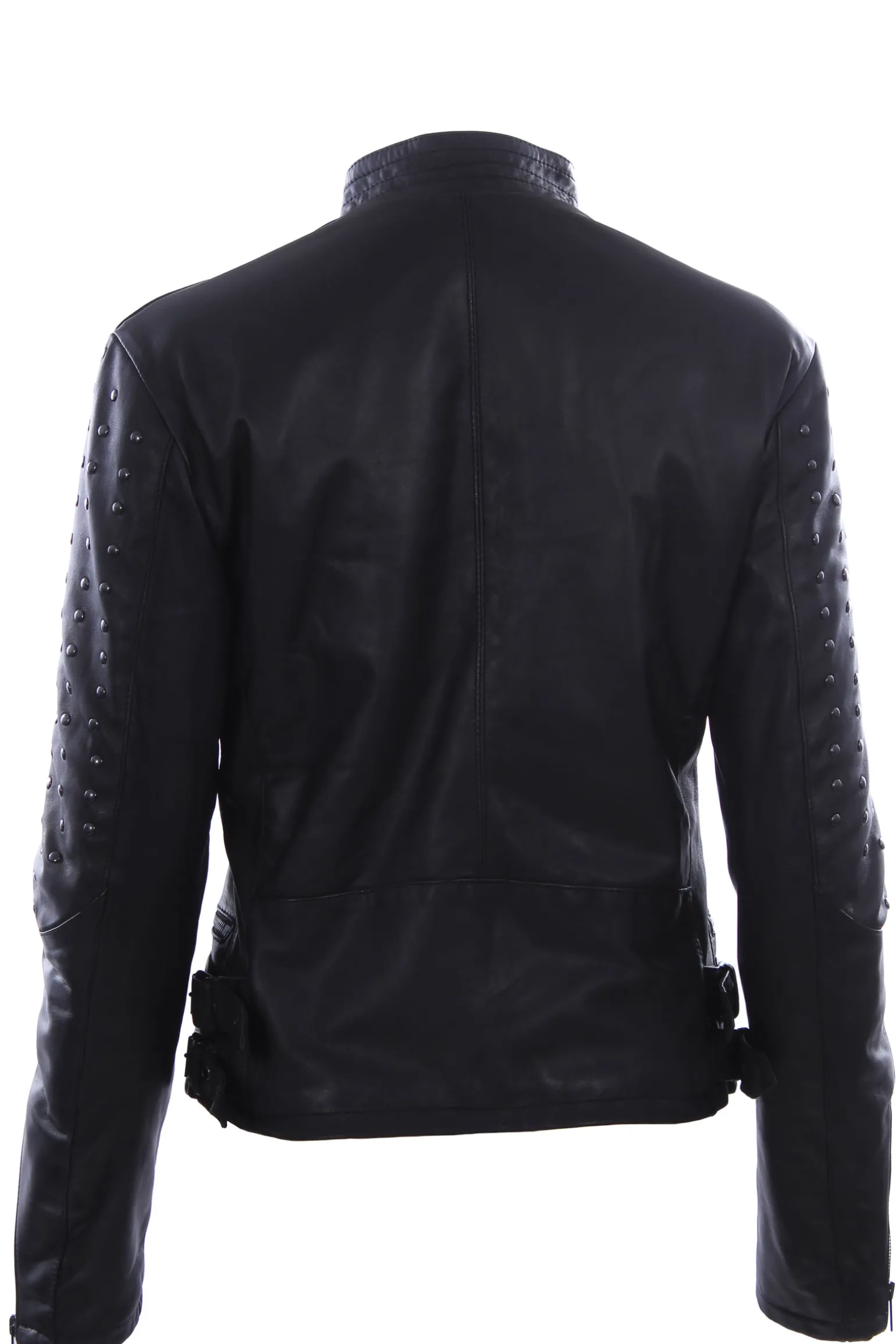 Giubbino chiodo in pelle con borchie