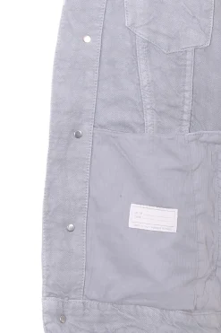 giubbino in denim di lino