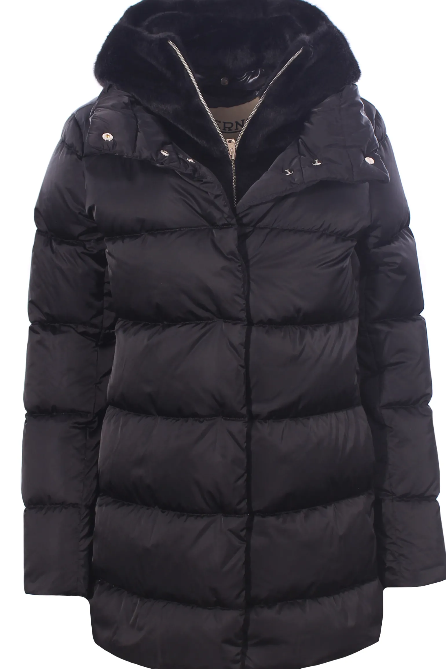 Giubbino in raso e lady faux fur