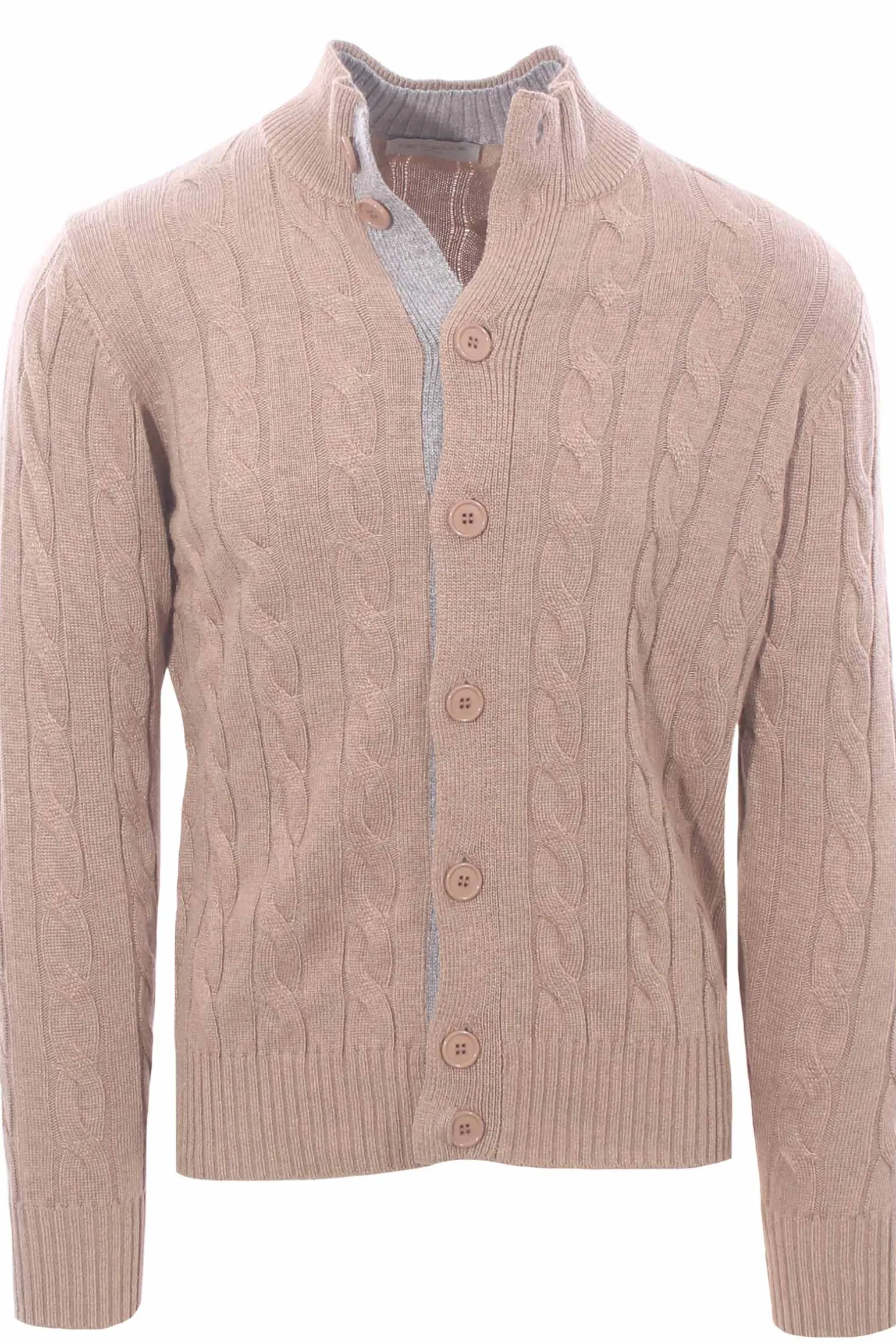giubbino trecce in lana e cashmere