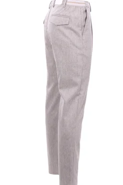 jogger in flanella stretch di lana e cashmere