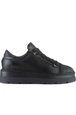 Lace up shoe leather rubberized leather