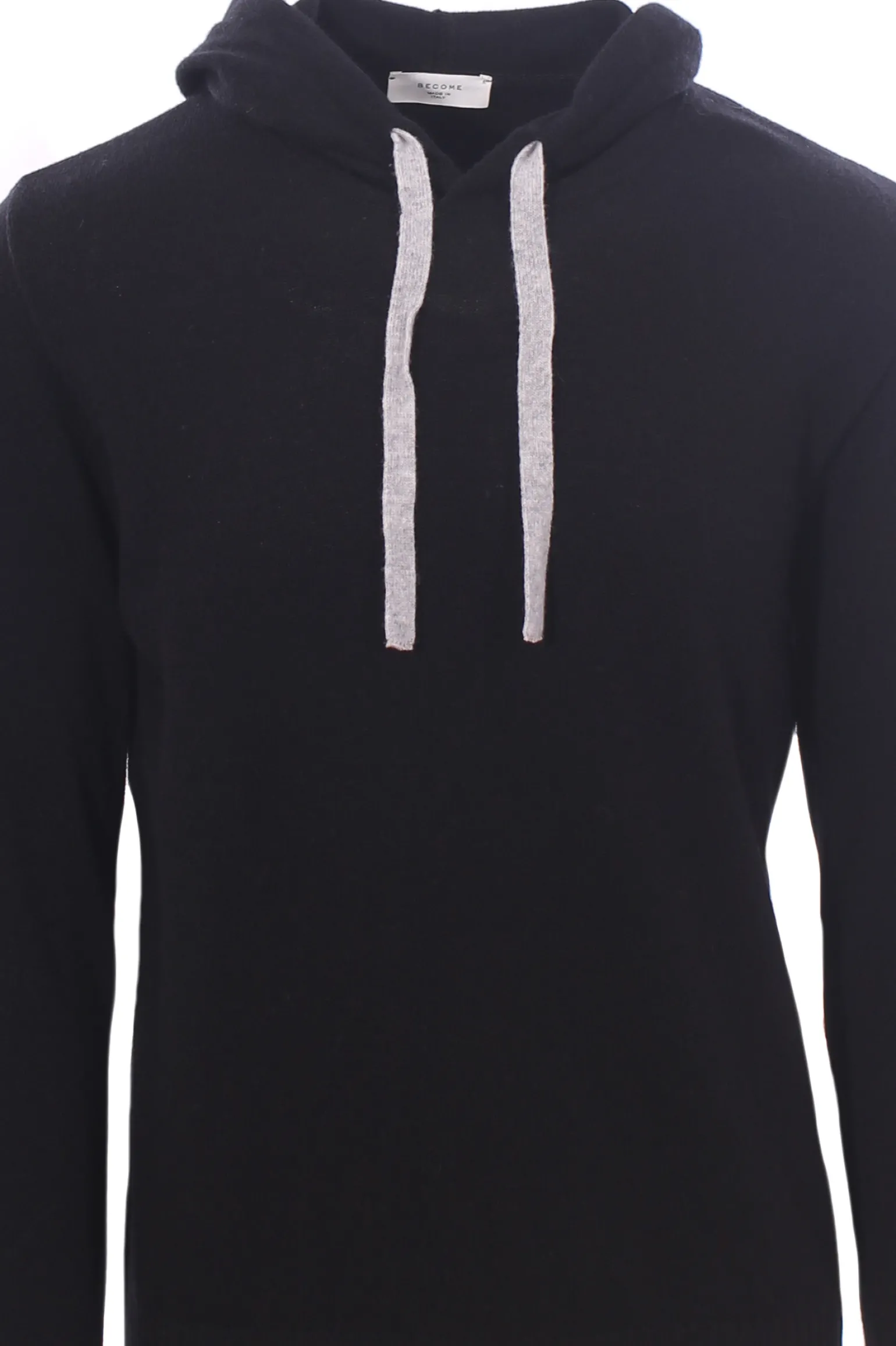 maglia cappuccio in lana