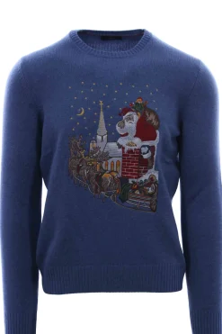 Maglia ricamo babbo natale