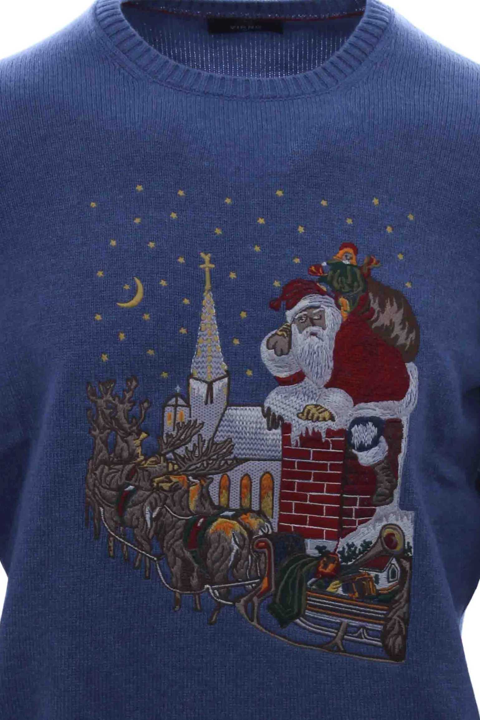 Maglia ricamo babbo natale