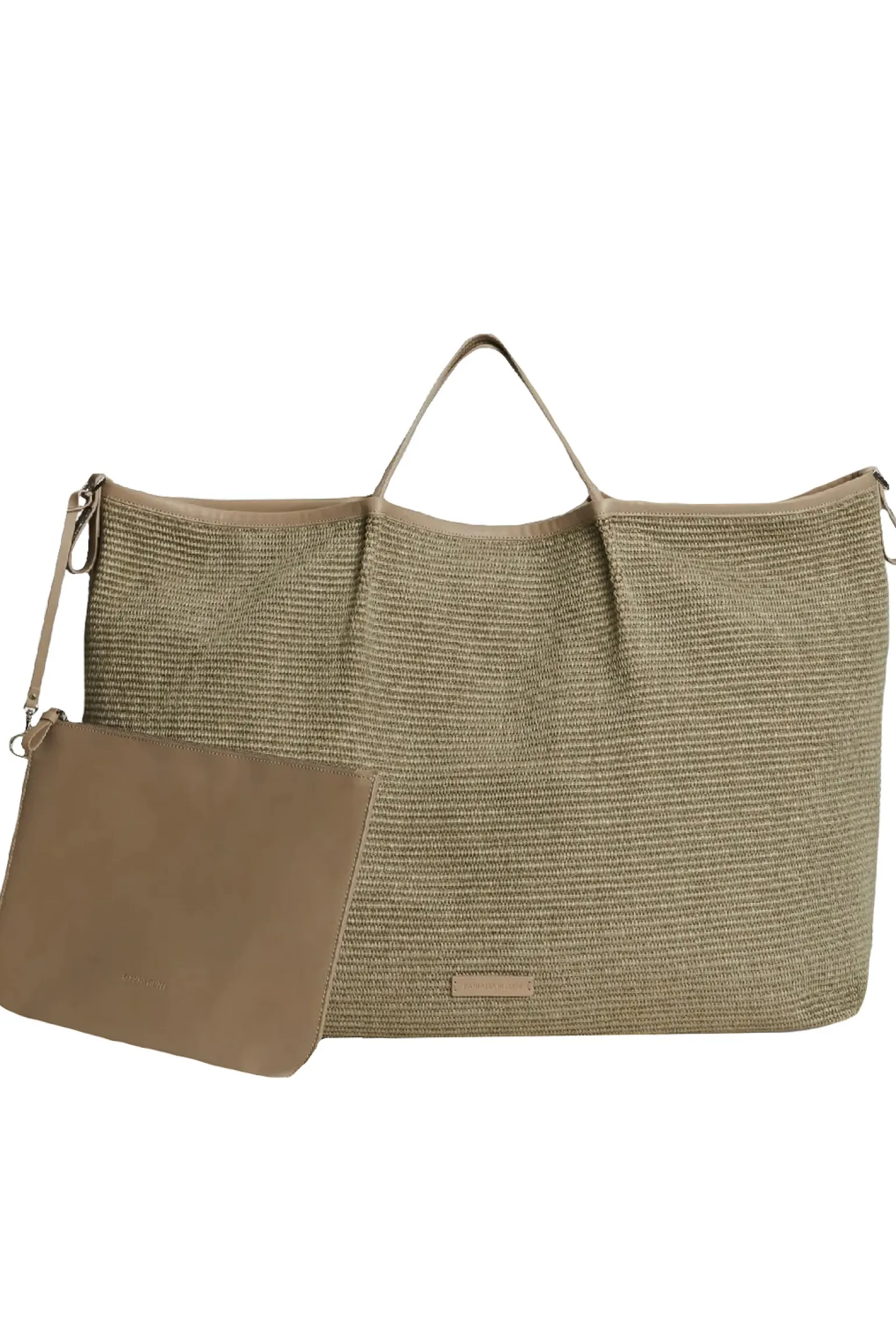 Maxi borsa shopping in rafia