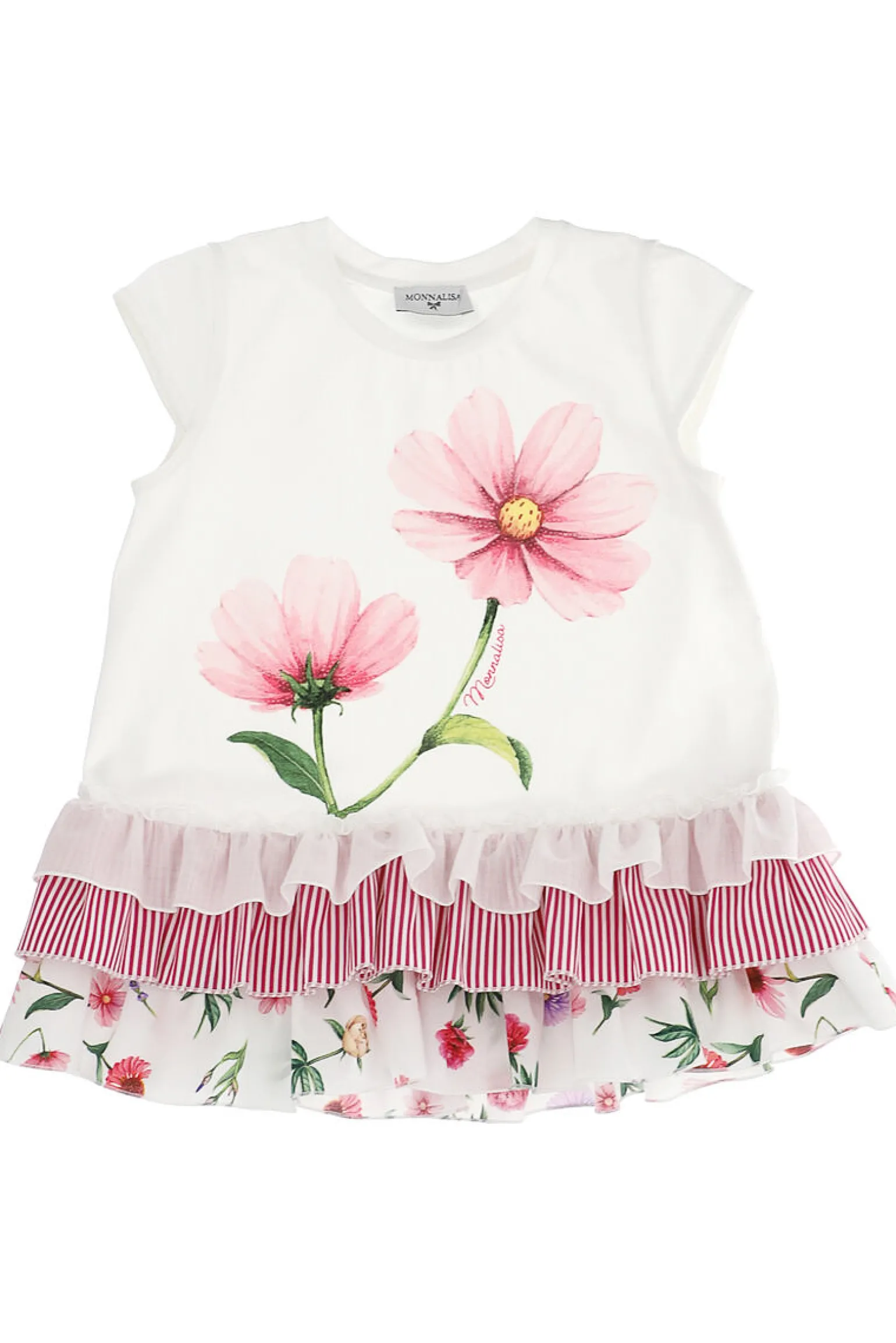 Maxi t-shirt fiori