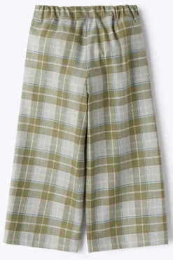 pantalone a palazzo in check