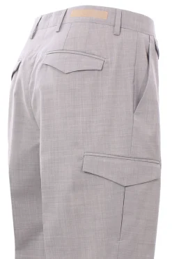 Pantalone cargo in fresco di lana