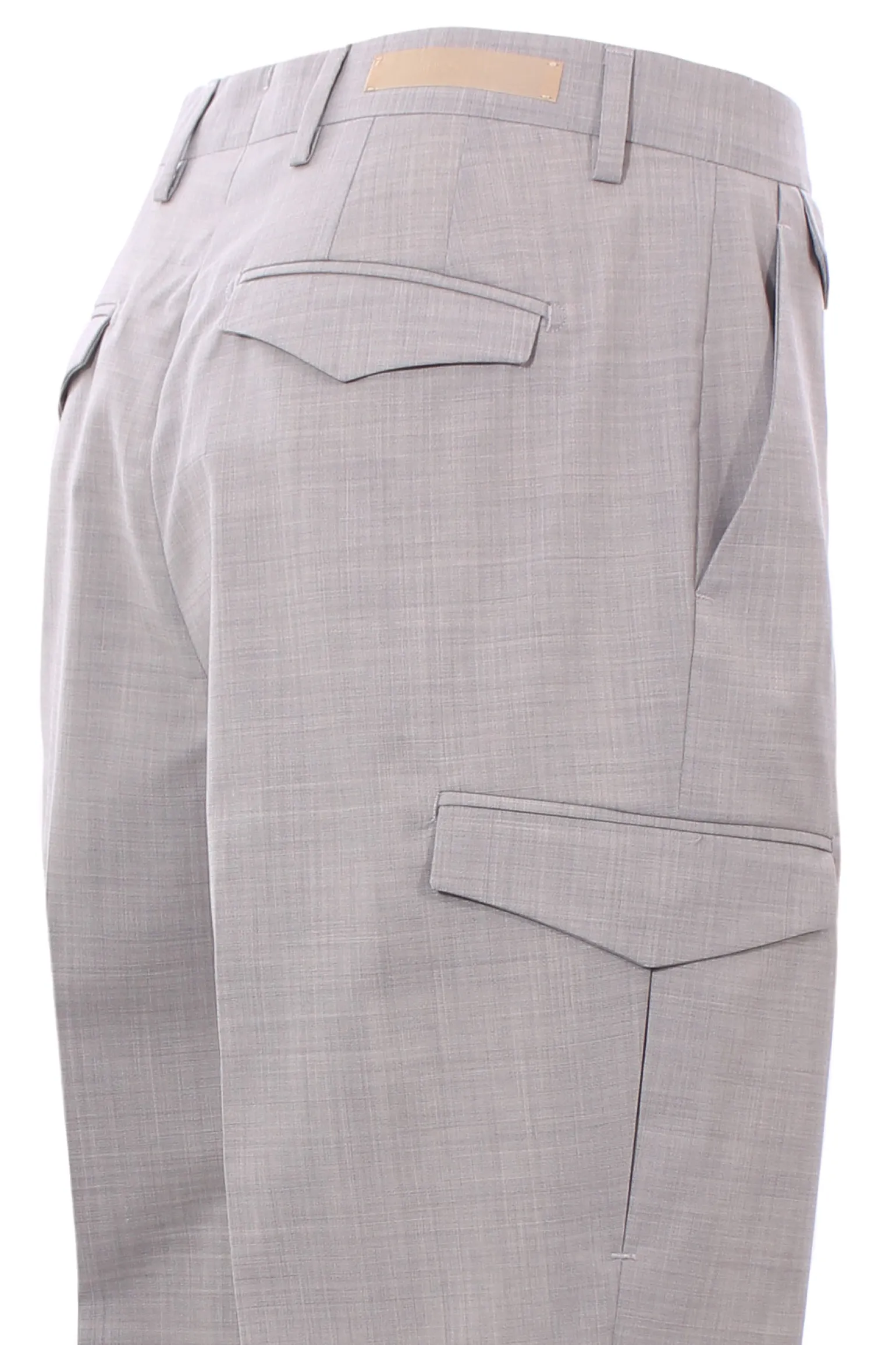 Pantalone cargo in fresco di lana
