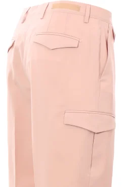 Pantalone cargo in fresco di lana