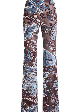 Pantalone ciniglia stampata