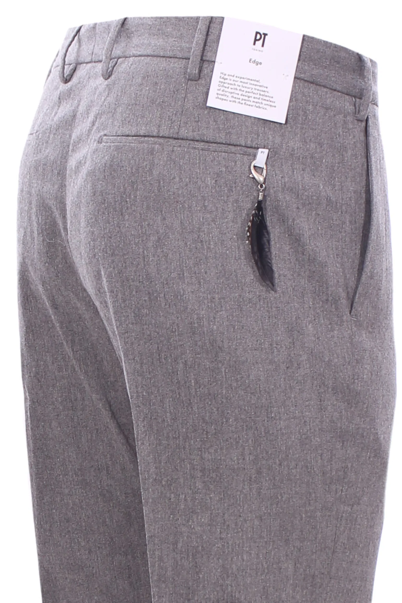 pantalone dieci f.f. in flanella stretch super 120's