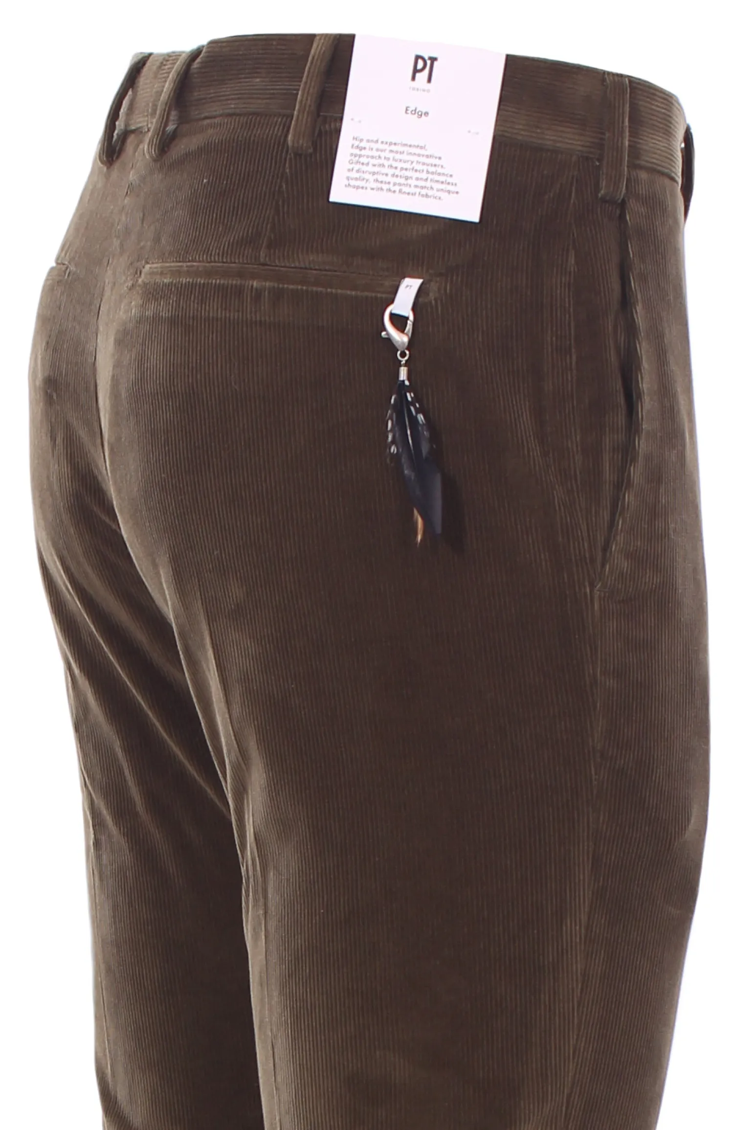 pantalone dieci f.f. in velluto 1000 righe super soft