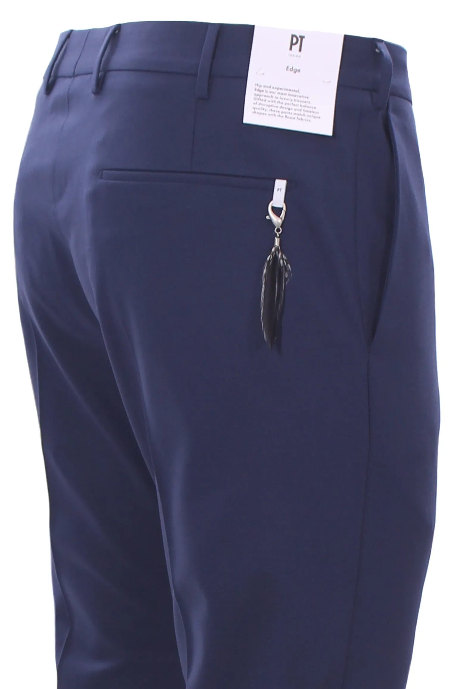 pantalone dieci in tela di lana stretch