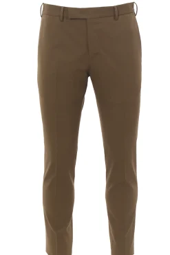 pantalone dieci in tela di lana stretch