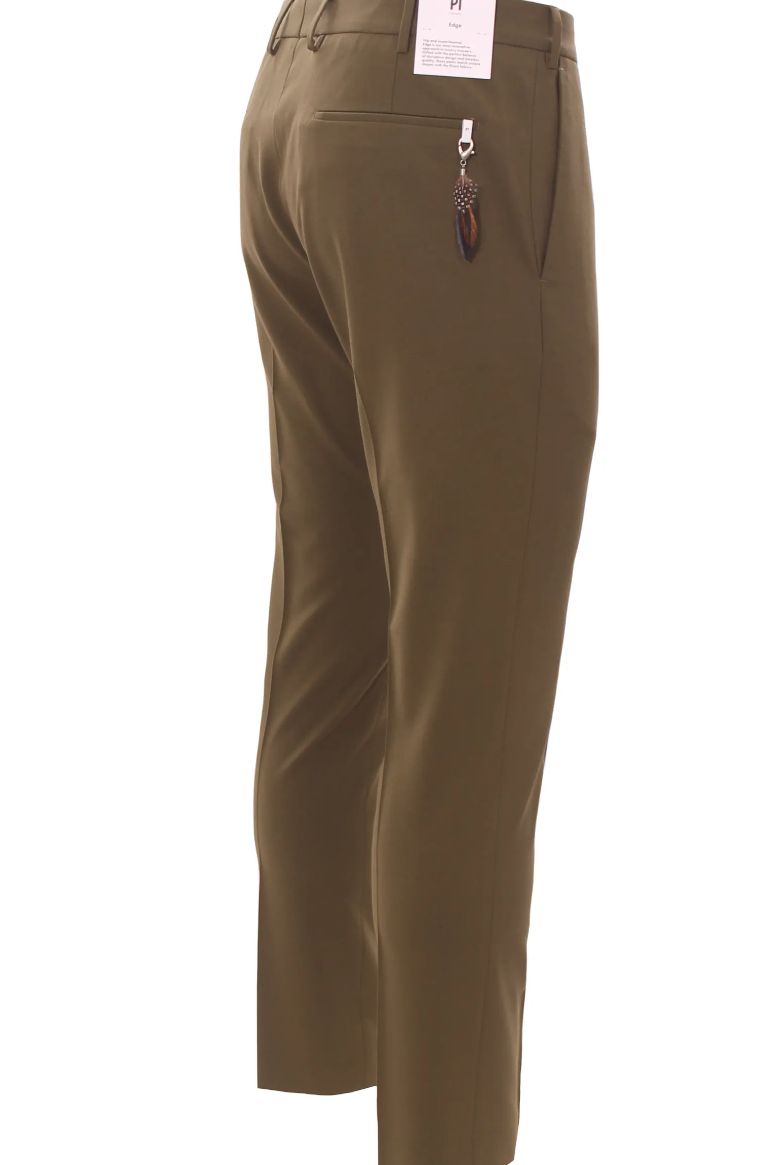 pantalone dieci in tela di lana stretch