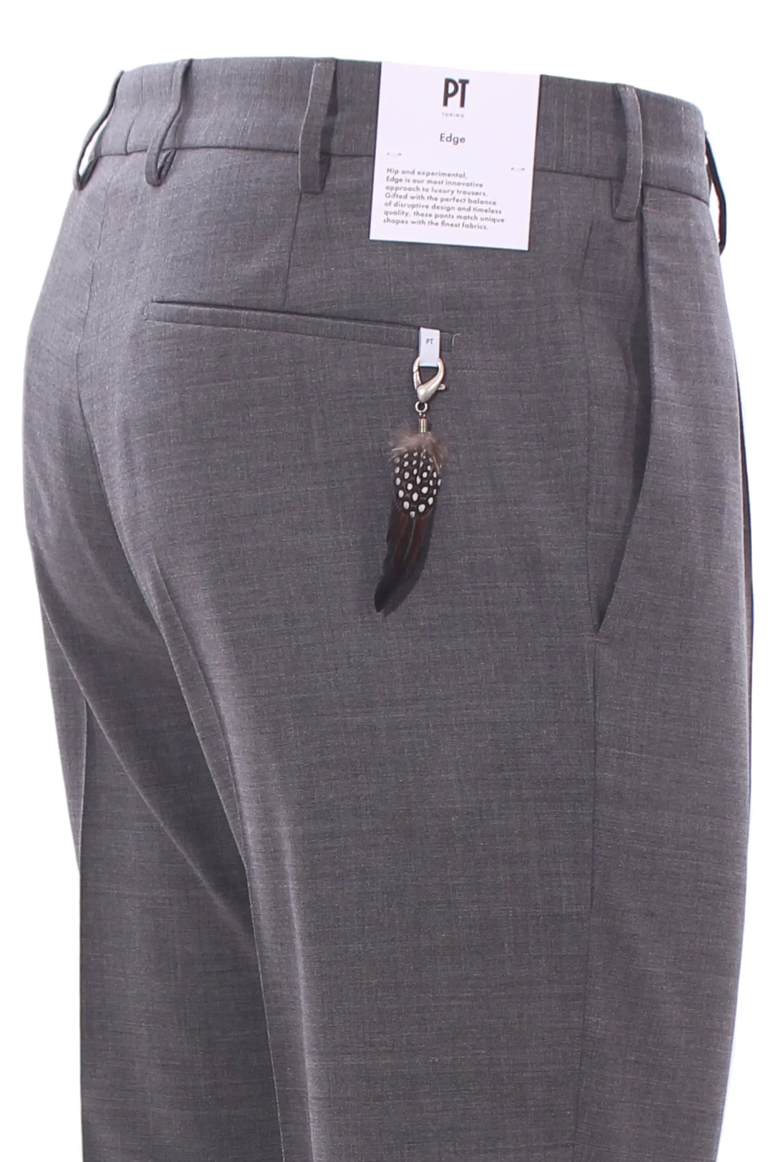 pantalone dieci 1p in tela di lana stretch