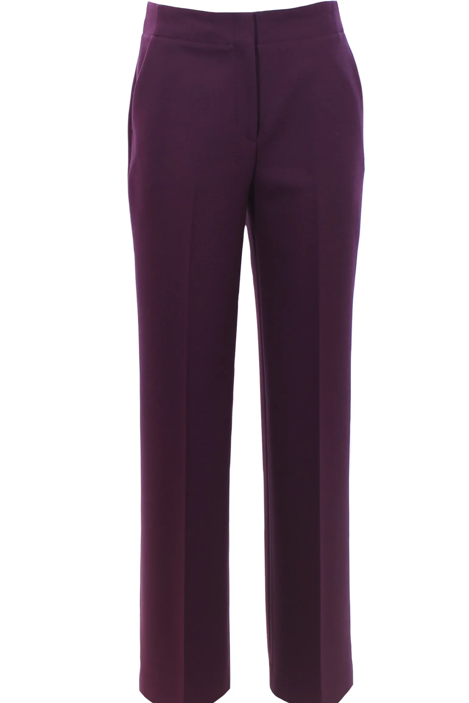 Pantalone gamba larga in jersey di lana