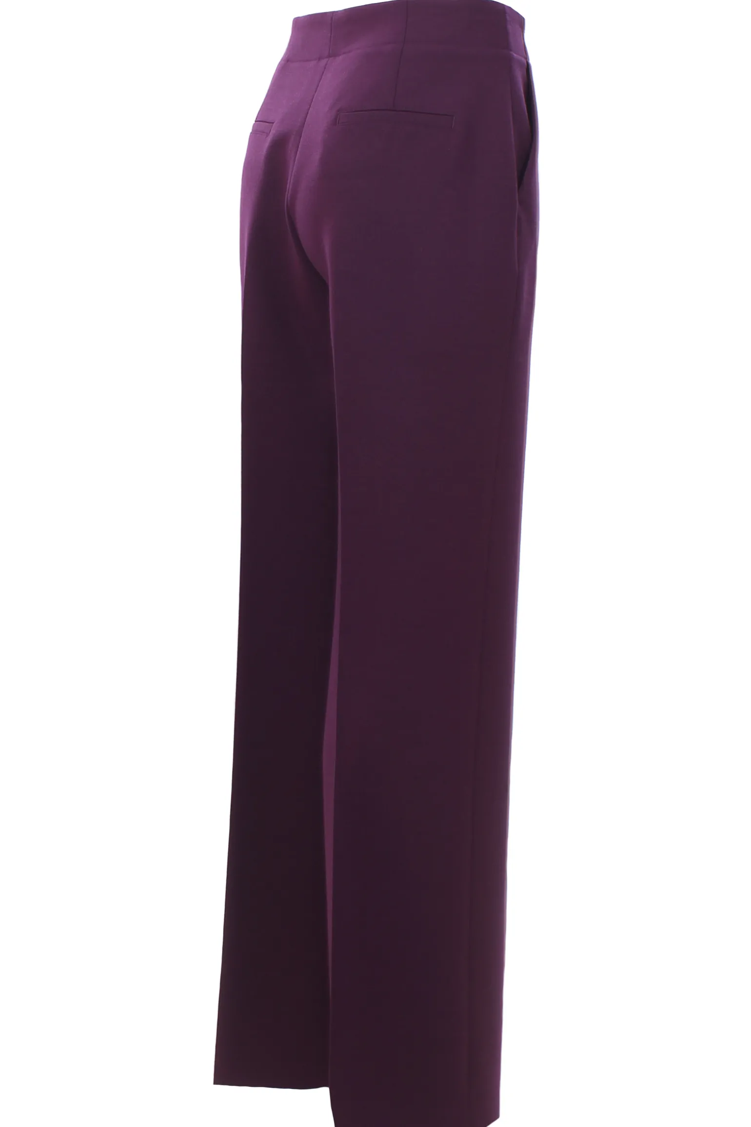 Pantalone gamba larga in jersey di lana