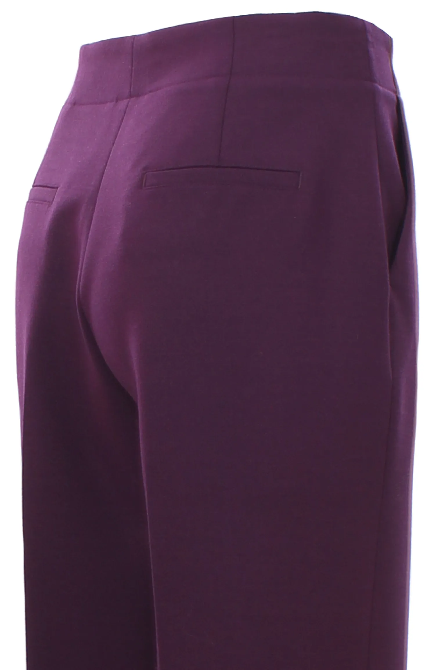 Pantalone gamba larga in jersey di lana