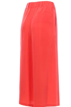 Pantalone gamba larga in seta