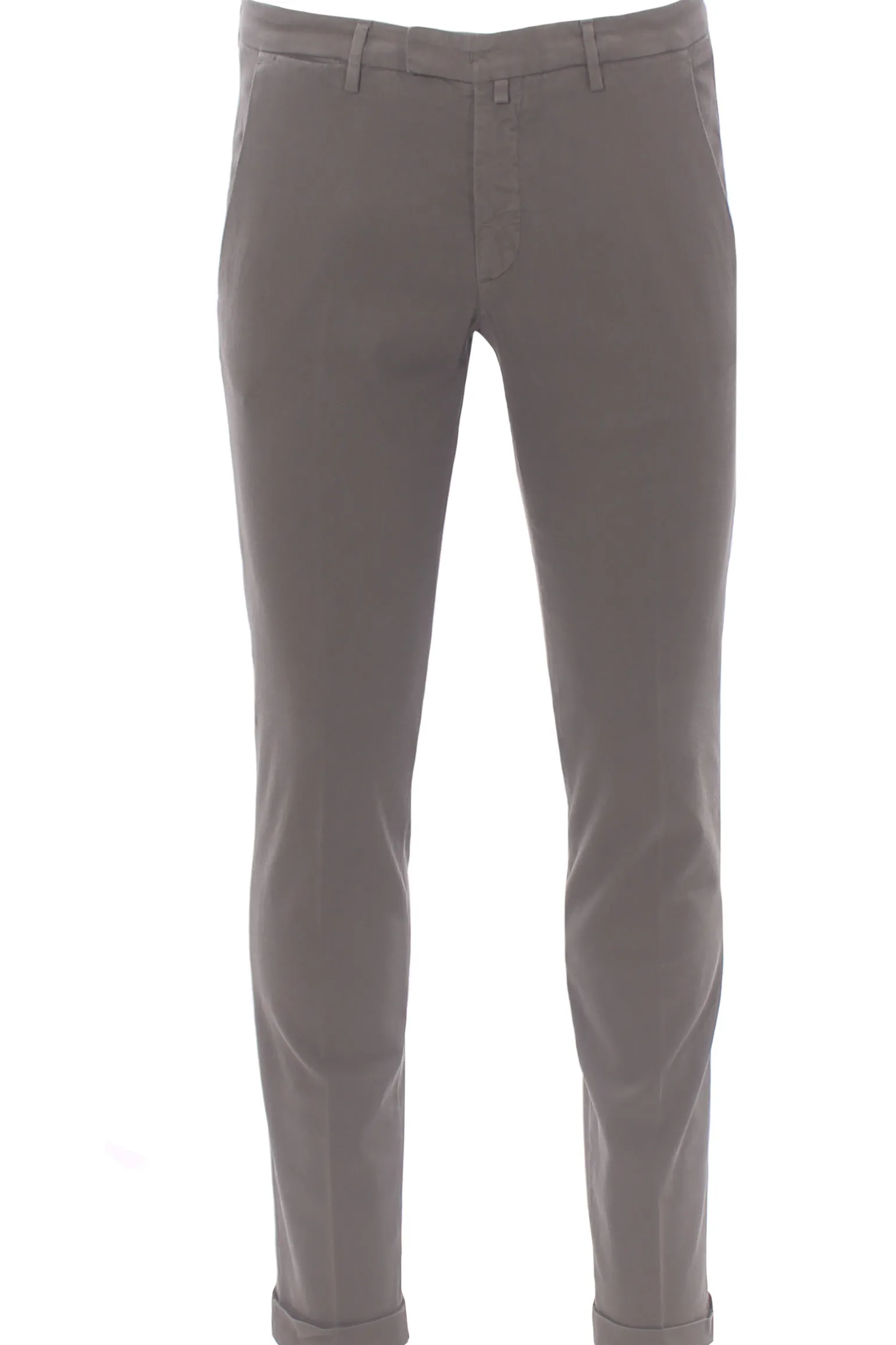 pantalone in cotone e tencel stretch