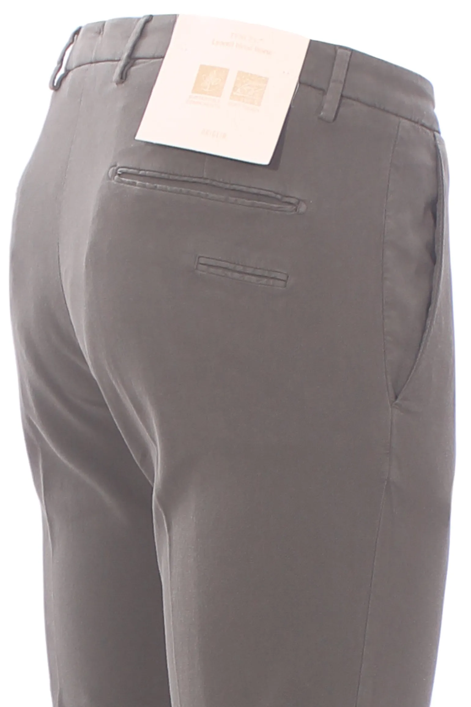 pantalone in cotone e tencel stretch