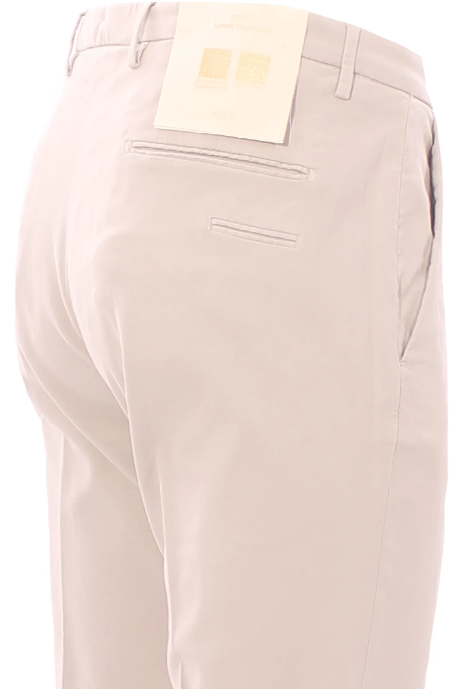 pantalone in cotone e tencel stretch
