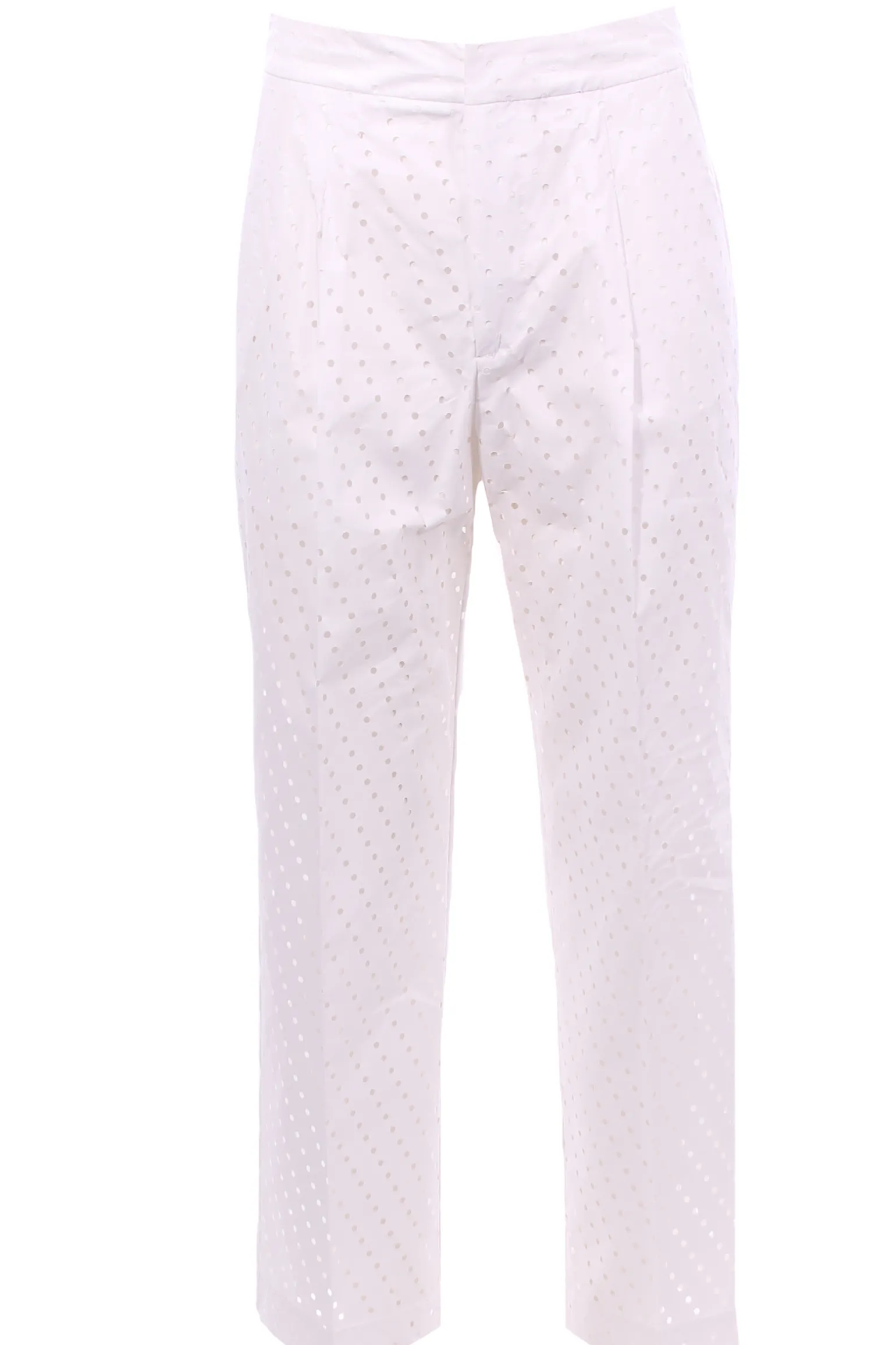 Pantalone in cotone perforato