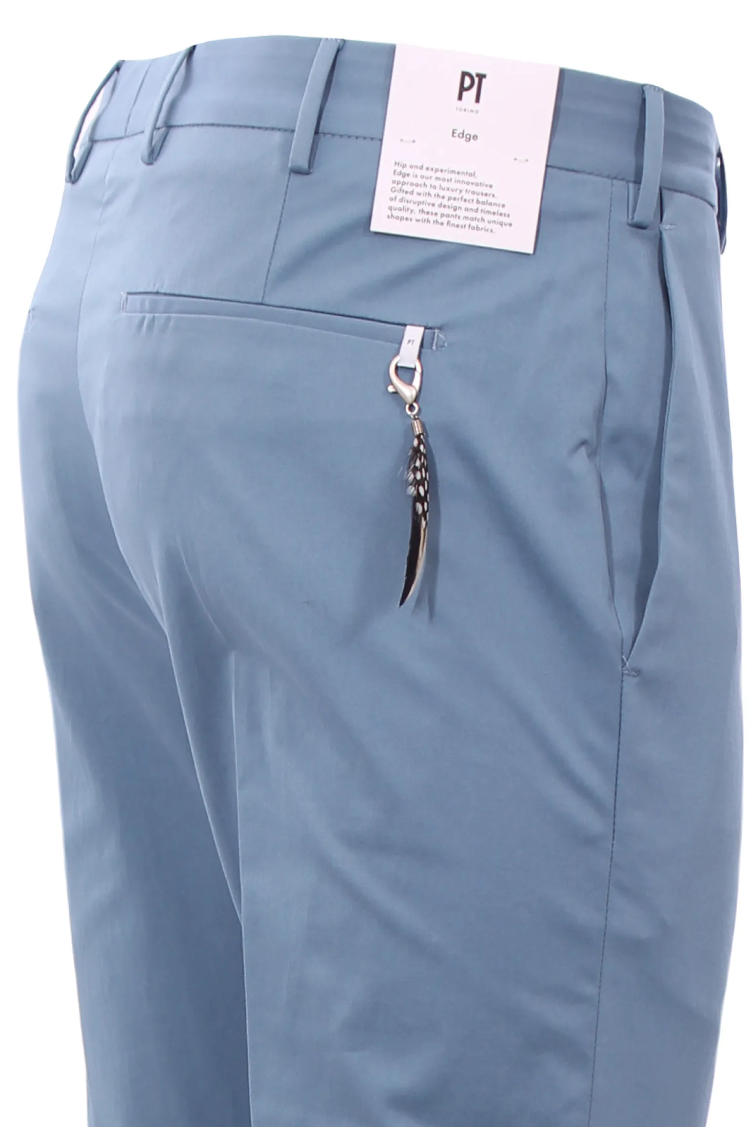 Pantalone in cotone satin stretch