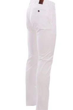 Pantalone in rasatello di cotone stretch