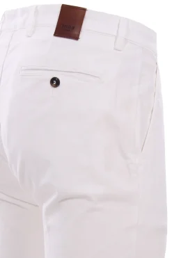 Pantalone in rasatello di cotone stretch