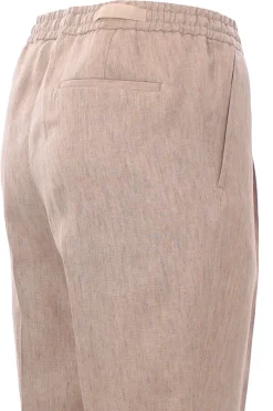 Pantalone jogging in lino fiammato
