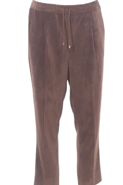 Pantalone jogging in velluto millerighe