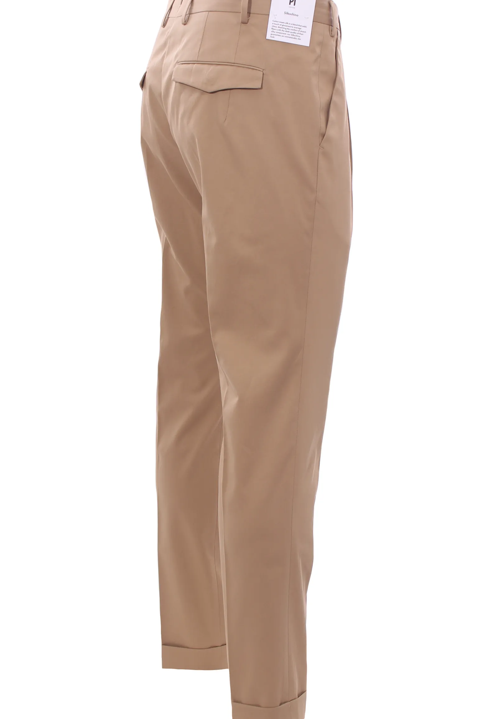 pantalone master 1p in cotone e seta stretch