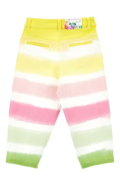 Pantalone multicolor in cotone stretch